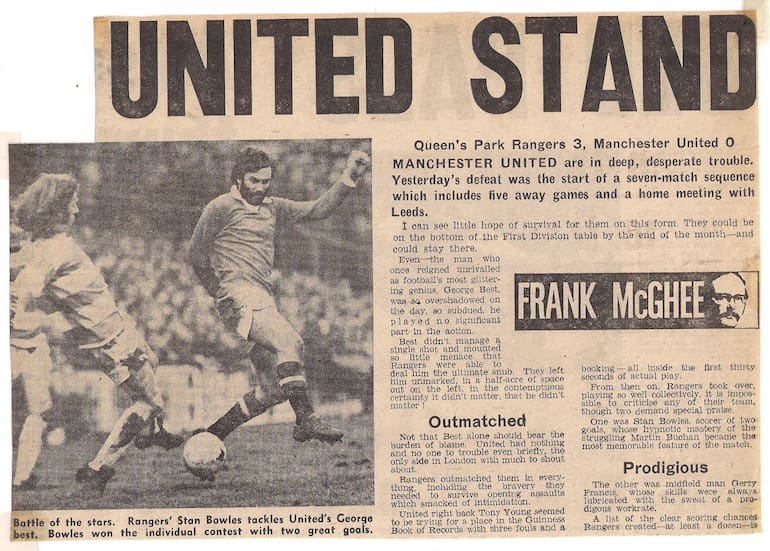 Match report George Best final game for Man United