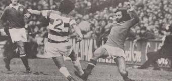 Manchester United striker George Best in his final appearance for the club